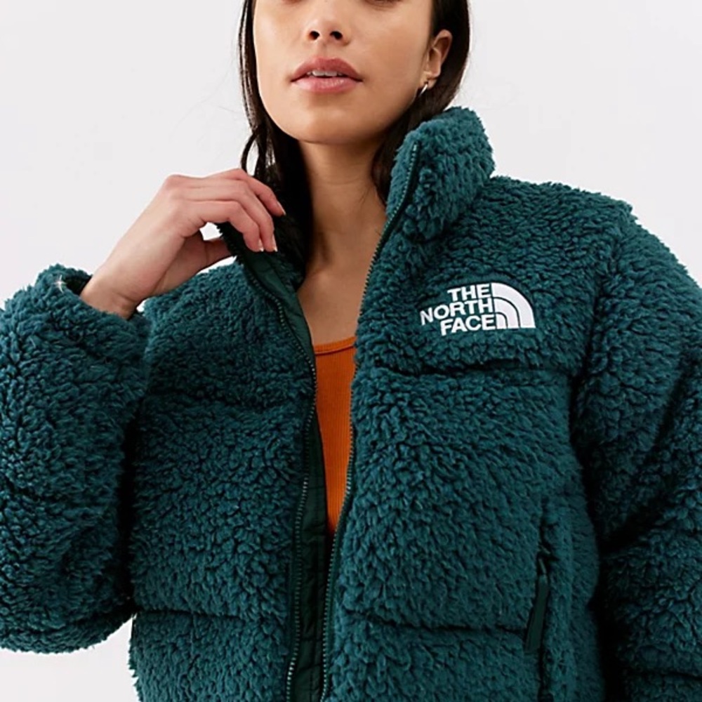 The North Face Women's Deep Teal Teddy Nuptse